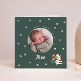 geboortekaartje met foto en zebra flo TA05500-2300129-15 1
