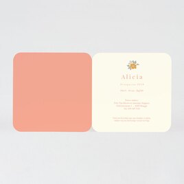 kleurrijk geboortekaartje met bloemen afgeronde hoeken en folie TA05500-2300174-15 2