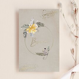 origineel geboortekaartje met folie aapje en bloemenkrans TA05500-2400011-15 1