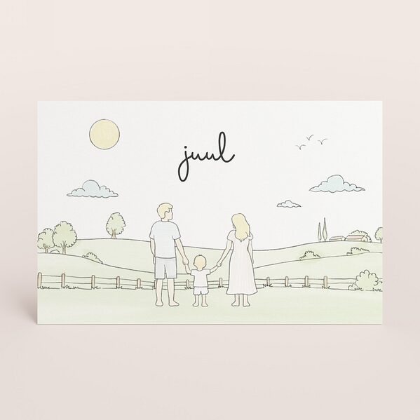lief geboortekaartje met ai tekening van gezin in de velden TA05500-2600102-15 1