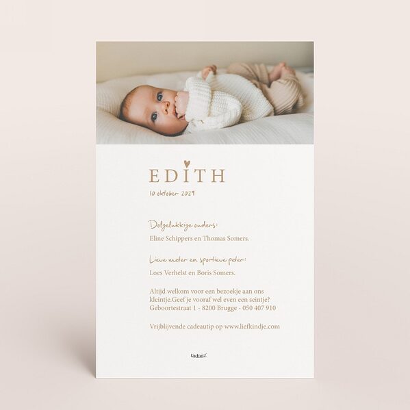 originele geboortekaart met foto en speels design TA05500-2600123-15 2