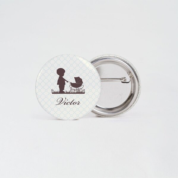 kleine button silhouet jongen en kinderwagen 3 7 cm TA05900-1800002-15 1