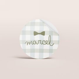 ronde naamsticker met ruitjes en strikje TA05905-2600063-15 1
