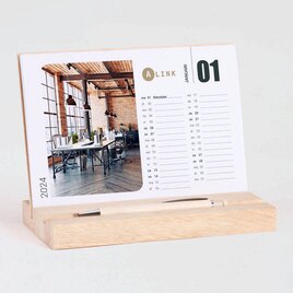 bureaukalender op houten blokje met logo TA0884-2200018-15 1