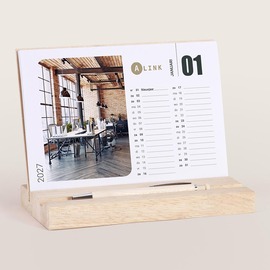 bureaukalender op houten blokje met logo TA0884-2200018-15 1
