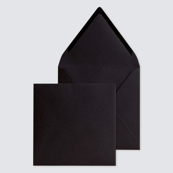 vierkante zwarte enveloppe met puntklep 16 x 16 cm TA09-09011501-15 1