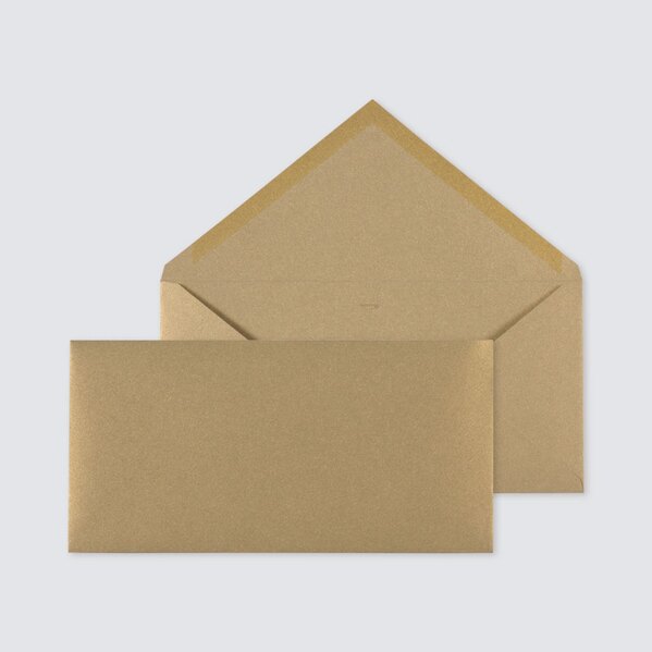 goudkleurige langwerpige envelop 22 x 11 cm TA09-09013701-15 1