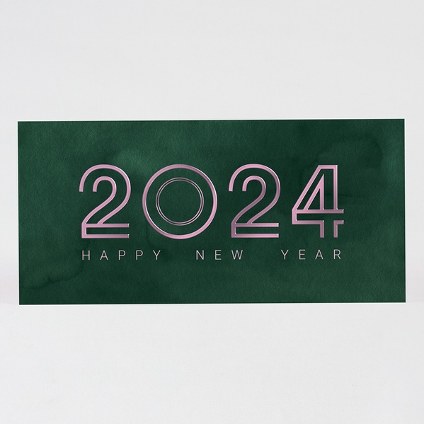 zakelijke nieuwjaarskaart groen met jaartal TA1187-2300029-15 1