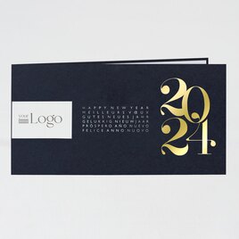 dubbele zakelijke nieuwjaarskaart met goudfolie en logo TA1187-2300044-15 1