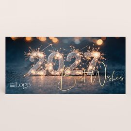 zakelijke kerstkaart met logo jaartal met vuurwerk en goudfolie TA1187-2600006-15 1