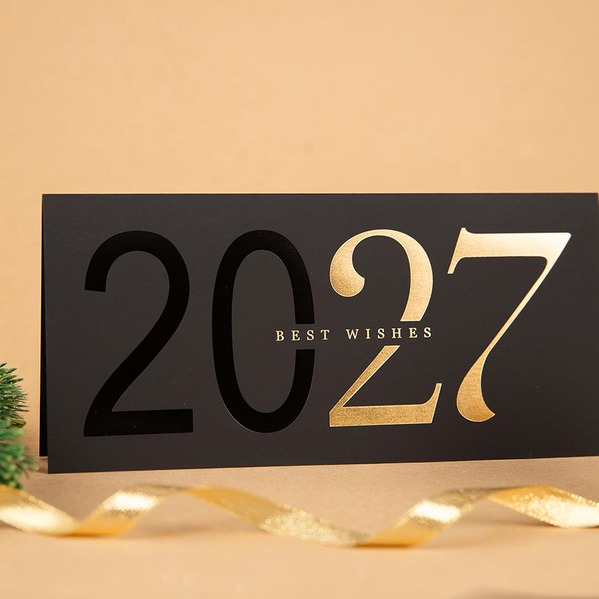 stijlvolle zakelijke kerstkaart met jaartal in goudfolie TA1187-2600033-15 3