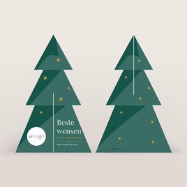 zakelijke kerstkaart 3d kerstboom met koperfolie en logo TA1187-2600048-15 2