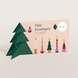 unieke kerstkaart voor bedrijven met 3d kerstboom en kerstversiering TA1187-2600049-15 1