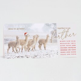 zakelijke kerstkaart alpaca met kerstmuts TA1188-2100101-15 1