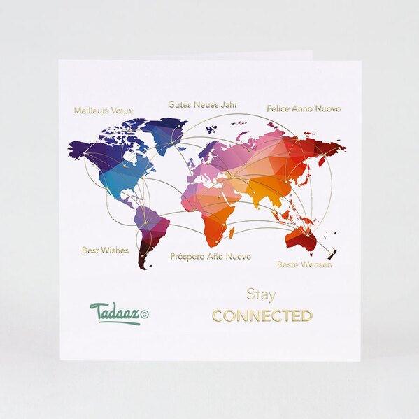 zakelijke kerstkaart met wereldkaart TA1188-2100121-15 1