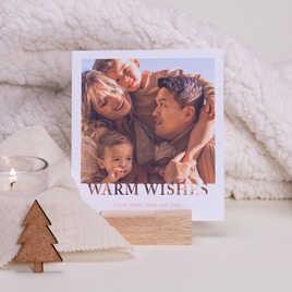 vierkante kerstkaart warm wishes met foto TA1188-2300027-15 3