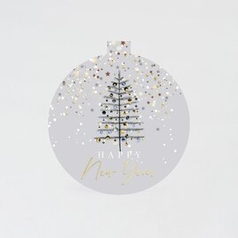 ronde kerstbal kerstkaart met folie TA1188-2300171-15 1