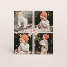 staande kerstkaart met fotocollage en rode strik TA1188-2600003-15 1