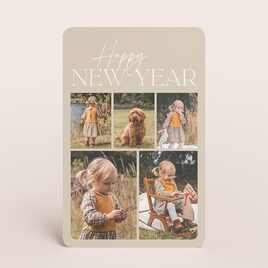 stijlvolle nieuwjaarskaart beige met fotocollage TA1188-2600007-15 1