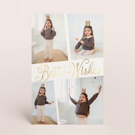 staande kerstkaart met fotocollage en goudfolie wens TA1188-2600012-15 1