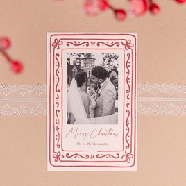 staande kerstkaart met elegant getekend fotokader TA1188-2600018-15 3