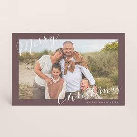 liggende kerstkaart met foto en bruin kader TA1188-2600043-15 1