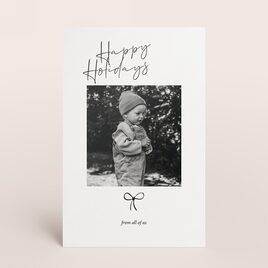 zwart witte kerstkaart met foto strikje en quote op extra dik papier TA1188-2600071-15 1