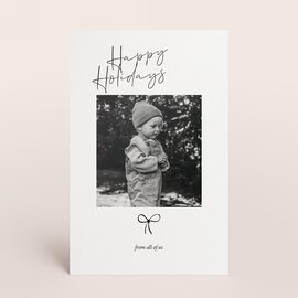 zwart witte kerstkaart met foto strikje en quote op extra dik papier TA1188-2600071-15 1
