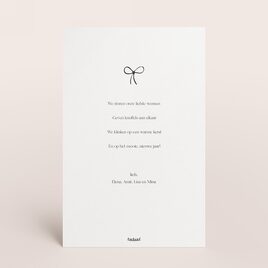 zwart witte kerstkaart met foto strikje en quote op extra dik papier TA1188-2600071-15 2