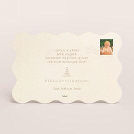 kerstkaart met golvende vorm foto en goudfolie details TA1188-2600079-15 2
