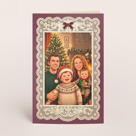 kerstkaart met kantdetails en ai familiefoto TA1188-2600091-15 1