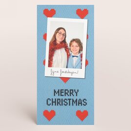 staande kerstkaart met kruissteekpatroon en foto TA1188-2600092-15 1
