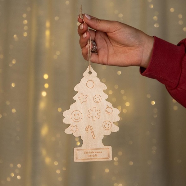 houten kerstkaart in kerstboom vorm arbre magique TA1188-2600099-15 2