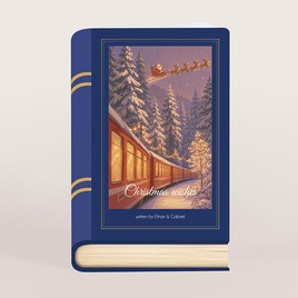 kerstkaart boekdesign met magisch sneeuwlandschap en trein TA1188-2600113-15 1