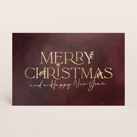 bruine kerstkaart met gouden merry christmas tekst TA1188-2600129-15 1