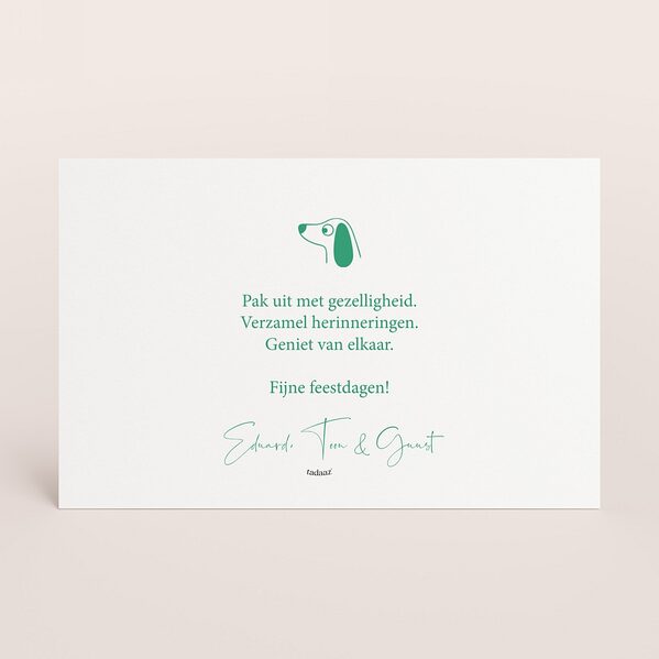 liggende kerstkaart met grappige teckel illustratie TA1188-2600134-15 2