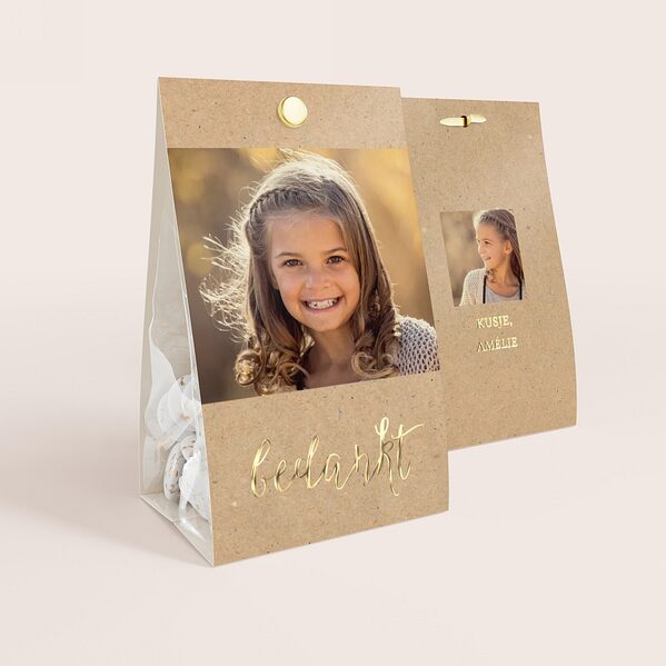 ecolook snoepzakje met foto en goudfolie TA1223-2100105-15 1