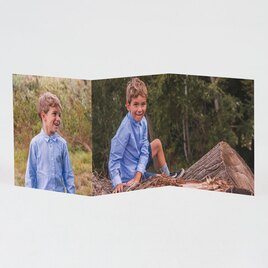 stijlvolle drieluik bedankkaart communie met folie en foto s TA1228-2400028-15 2