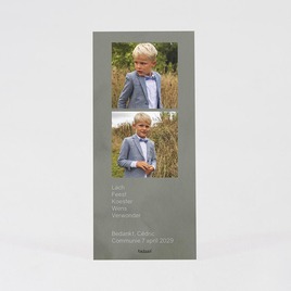 stijlvol bedankkaartje communie met foto en folie TA1228-2400052-15 2