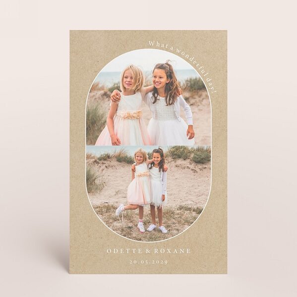 ecolook communiekaartje met foto in ronde vorm TA1228-2500037-15 1