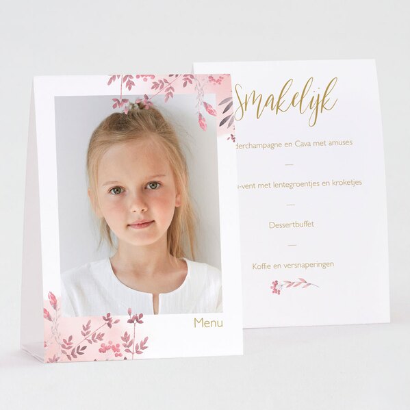 menukaart met fijn roze bloemetjesmotief TA1229-1800001-15 1