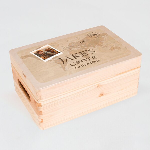 houten kist met wereldkaart en foto klapdeksel TA12822-2400004-15 1