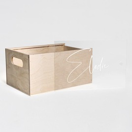 houten kist met acryl deksel met sierlijke naam TA12822-2400007-15 2