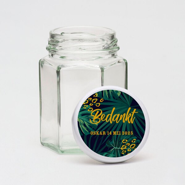 ronde jungle sticker voor glazen potje 4 4 cm TA12905-1900035-15 1
