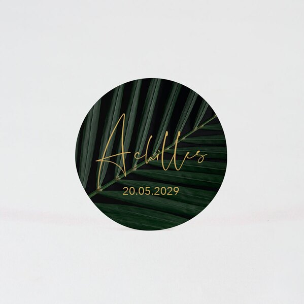 ronde sticker met groen blad 3 7 cm TA12905-2200037-15 1