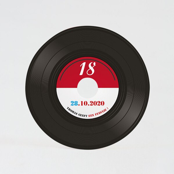uitnodiging verjaardag vinylplaatje TA1327-1400035-15 1