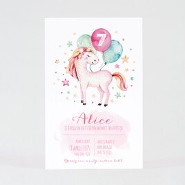 unicorn verjaardagsuitnodiging TA1327-1800005-15 1