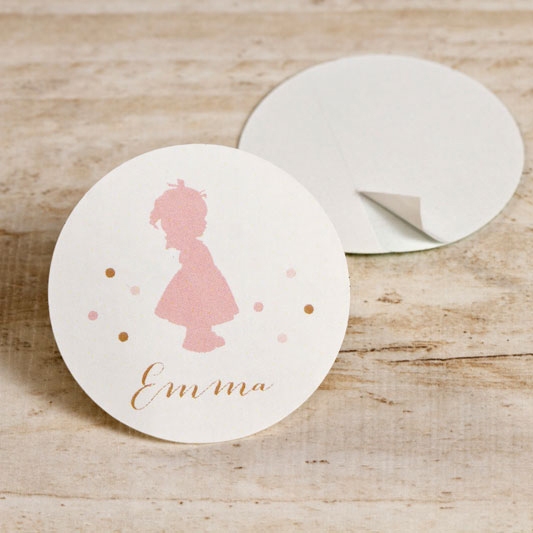 kleine sticker silhouet meisje met confetti TA13905-1600021-15 1