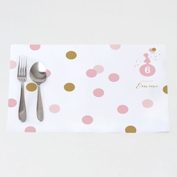 feestelijke placemat met confetti en silhouet meisje TA13906-1600006-15 1