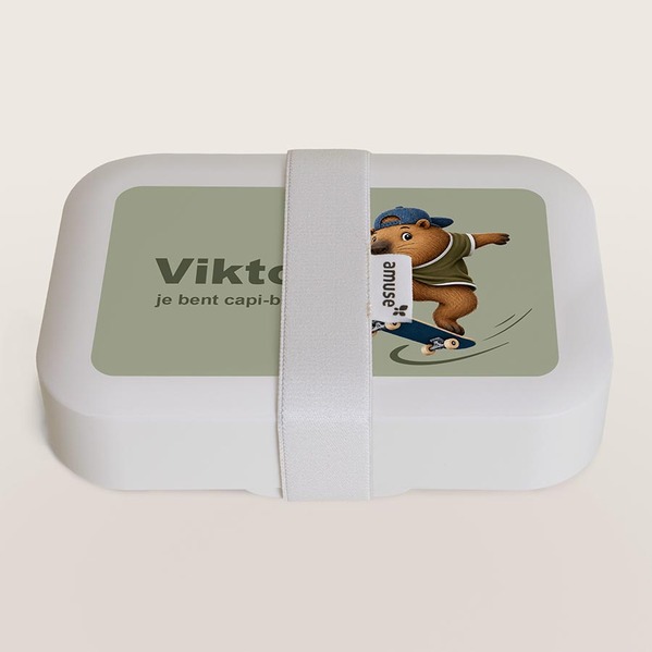 broodtrommel met naam en stoere capibara print TA14805-2600004-15 2